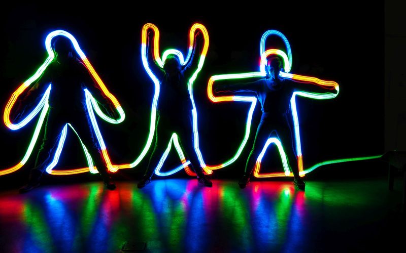 Lightpainting in der Schule